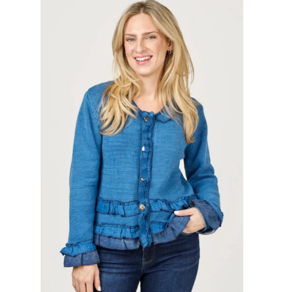 Royal Cardigan with Ruffle Details